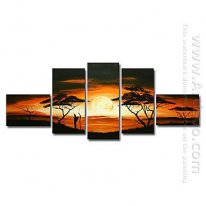 Hand-painted Landscape Oil Painting - Set of 5