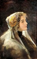 Russian Beauty With The Traditional Headdress