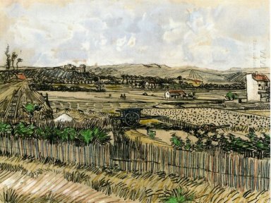 Récolte en Provence à gauche Montmajour 1888