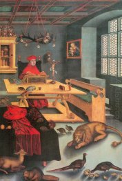 Albrecht Of Brandenburg As St Jerome In His Study 1526