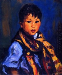 Boy with Plaid Scarf