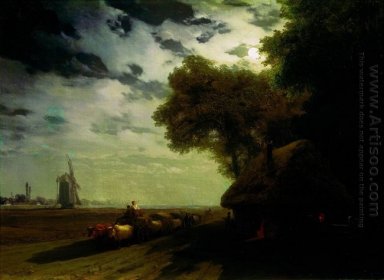 Paesaggio ucraino con Chumaks In The Moonlight 1869