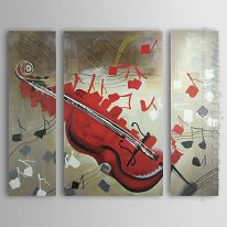 Hand-painted Oil Painting Abstract Oversized Wide - Set of 3