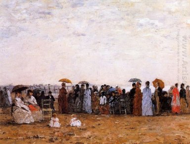 Playa de Trouville Escena 1869