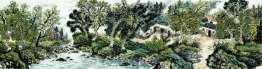 Countyard, Trees - Chinese Painting