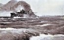 The Battle of Tsushima. Last minutes of battleship Prince Suvoro