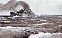 Die Schlacht von Tsushima. Letzten Minuten des Schlachtschiff Pr