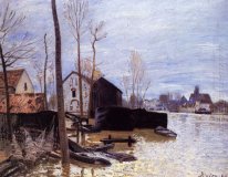 Überschwemmungen bei Moret 1889