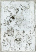 sheet of caricatures