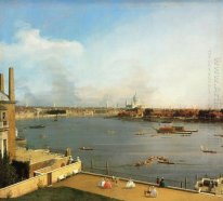 De thames en het centrum van londen vanuit richmond house 1746