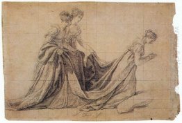 The Empress Josephine Kneeling With Mme De La Rochefoucauld And