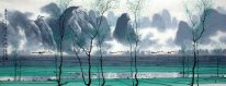 Montagnes, arbres - Peinture chinoise