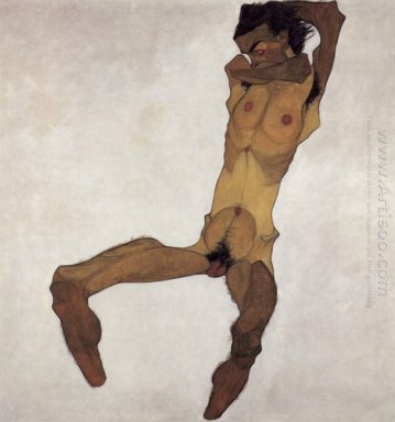 sittande male nude 1910