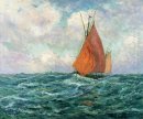 Tuna Båt At Sea 1907