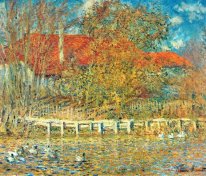 The Pond With Ducks In Autumn