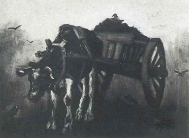 Wagen Mit Black Ox 1884