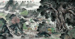 A small village - Chinese Painting