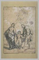 The Infant Jesus Between The Virgin And St Joseph
