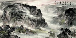 Mountains, water - Chinese Painting