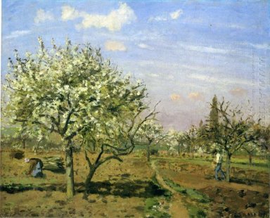 fruktträdgård i blossom Louveciennes 1872