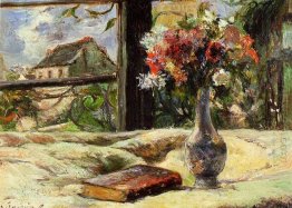 still life vase with flowers on the window 1881