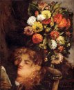 Hoofd van Een Vrouw met Bloemen 1871