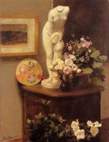 Still Life With Torso And Flowers 1874