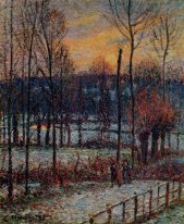 die Wirkung von Schnee Sonnenuntergang eragny 1895