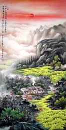 Ancient mountain home - Chinese Painting