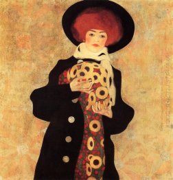 woman with black hat 1909