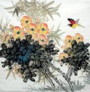 Pájaros y flores - Pintura china