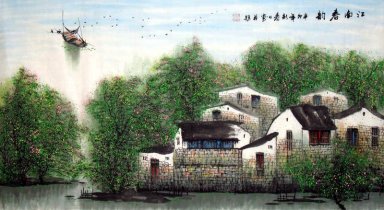 Tree and Bridge - Chinese Painting