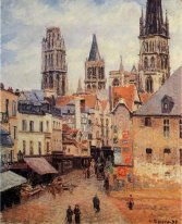 rue de l epicerie at rouen on a grey morning 1898