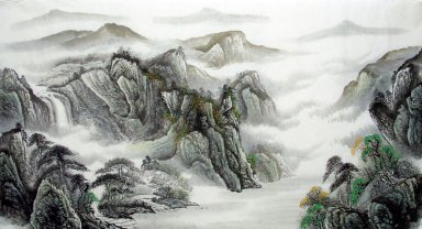 Bergen en water - Chinees schilderij