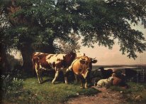 Herd sotto gli alberi 1864