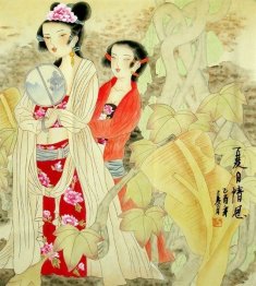 Mooie Dame - Chinees schilderij Mooie Dame - Chinees schilderij