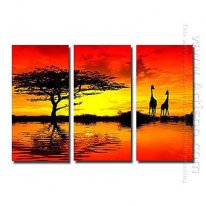 Hand-painted Landscape Oil Painting - Set of 3