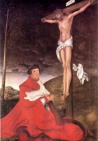 Albert Kardinal Kurfürst von Mainz At The Foot Of The Cross 1520