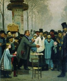 A Newspaper Seller In Paris 1873