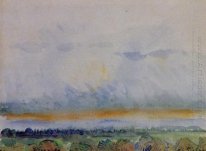 eragny sunset 1890