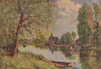 river landscape by moret sur loing