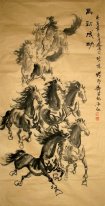 Kuda-Antique Kertas - Lukisan Cina