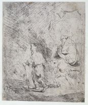 La fuite en Égypte A Sketch 1627