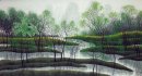 Arbres, rivière - peinture chinoise