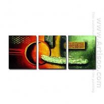 Hand-painted Abstract Oil Painting - Set of 3