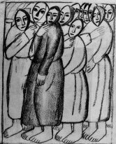 Le donne contadine in una Chiesa 1912