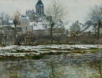 Die Kirche bei Vetheuil unter Schnee 1879