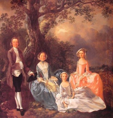 Mr And Mrs John Gravenor e le loro figlie Elisabetta e Ann 1