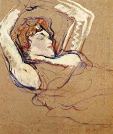 Woman Lying On Her Back Both Arms Raised 1895