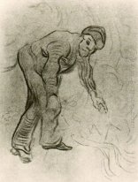 Sketch Of A Stooping Man 1890